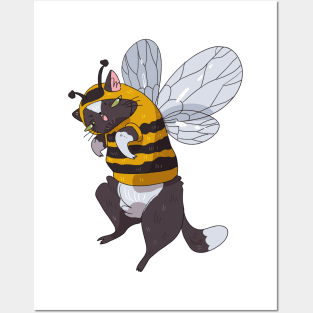 Cat bee Posters and Art